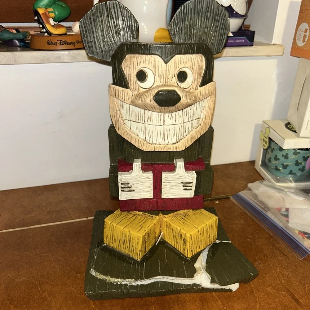 Disney Mickey Mouse Tiki Decorative Garden Statue  12.75
